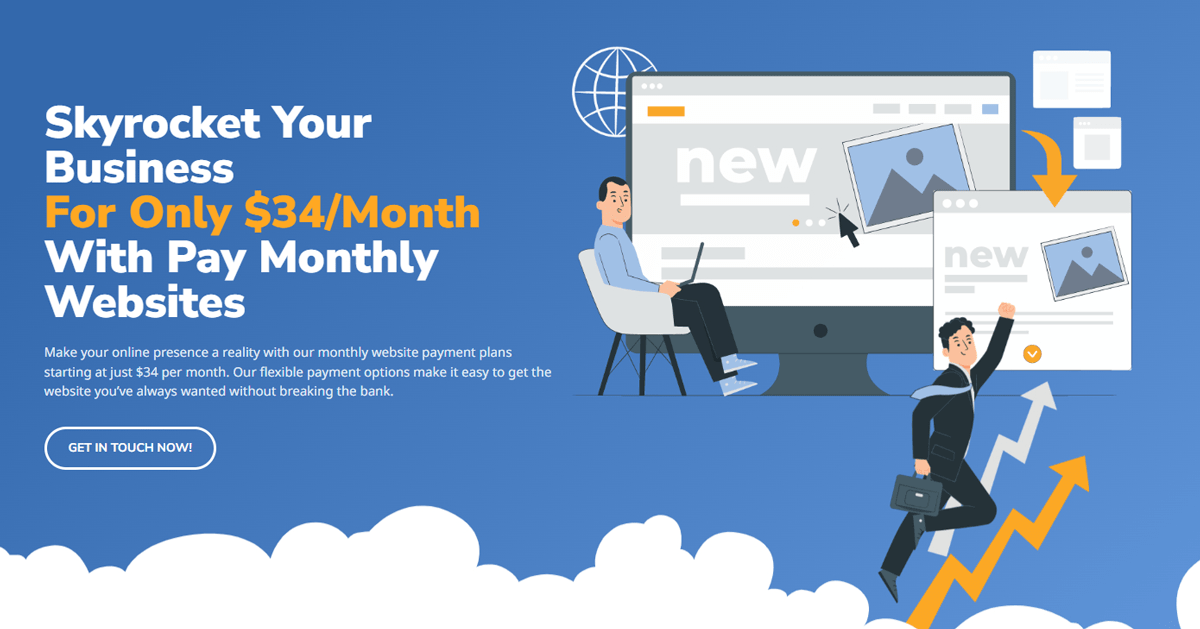 Pay Monthly Websites Only 34/Month 1 in US SiteMonth